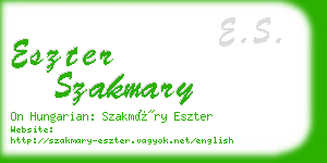 eszter szakmary business card